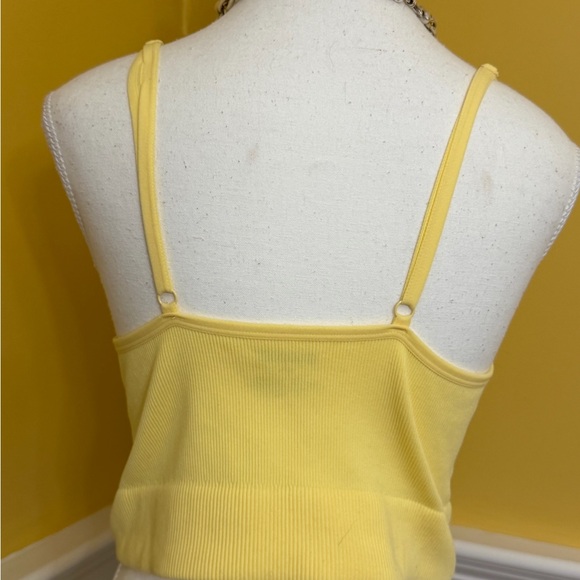 Garage Yellow Ribbed Crop Top - Picture 3 of 5
